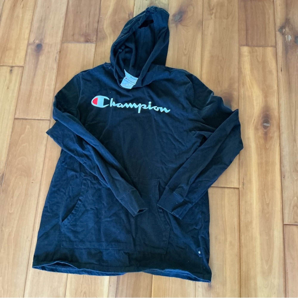 Champion black hoodie size Large